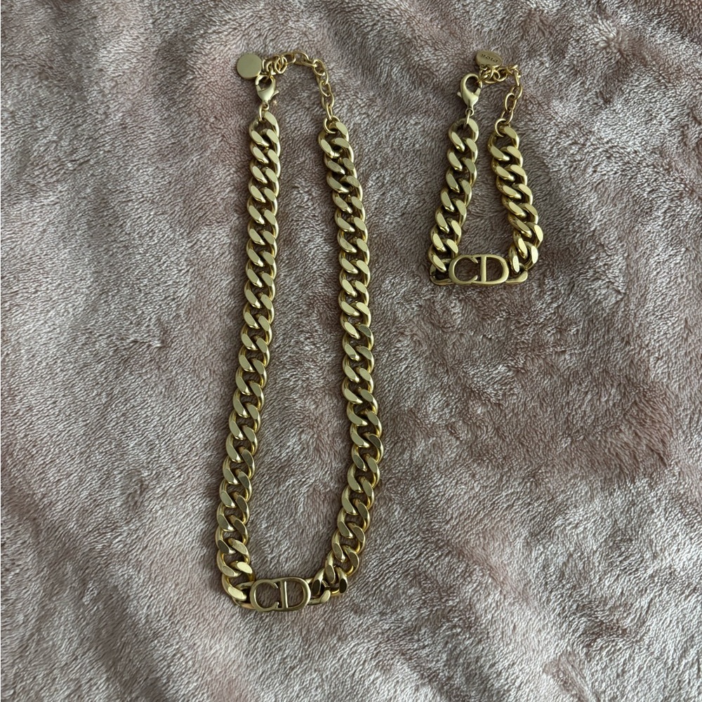 Dior necklace and bracelet